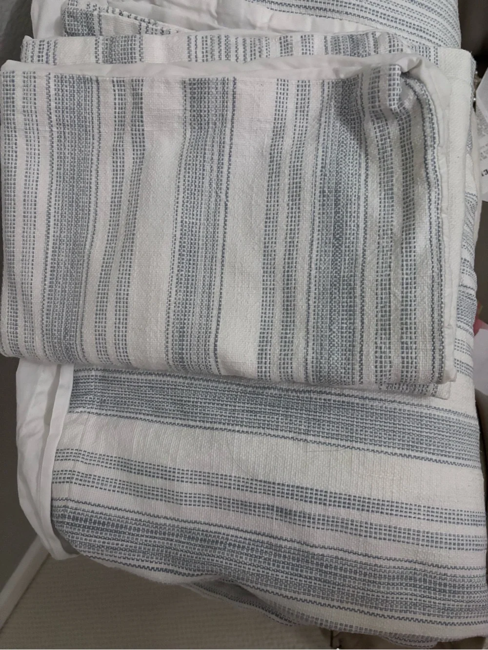 Hawthorn Striped Cotton Duvet Cover and shams Full/Queen